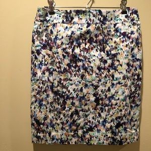 Ann Taylor Petite multi-color skirt, size 6p